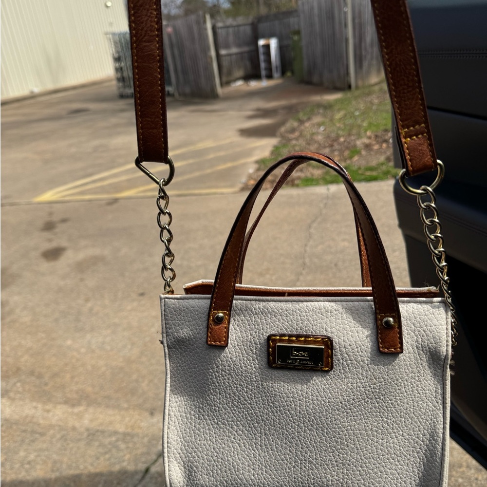B.O.G White and Brown Women's Bag